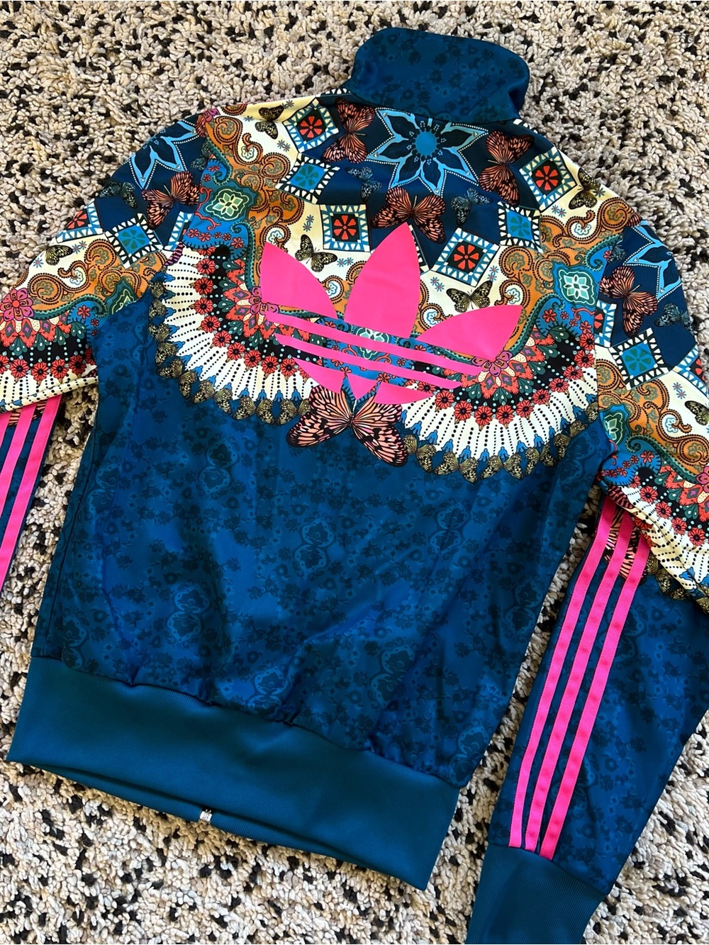Adidas Originals x Farm Rio Borbomix Firebird Track Jacket Full Zip Womens Small - Picture 15 of 16